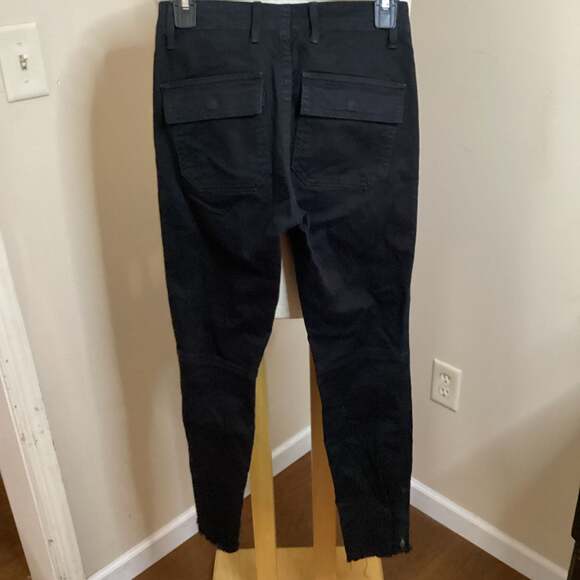 Vince Skinny Military Stretch Twill Slim Ankle Pants in Black - Picture 3 of 3